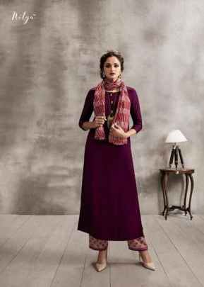 LT NX VOL 39 Fancy Designer Kurtis With Palazzo DN 3901 Wine