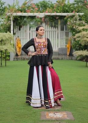 Traditional Wear 14 Kg Rayon With Gota Patti Lace Navratri Lehenga Choli Multi Color DN 7131