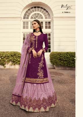Lt Fabrics Nitya Heavy Faux Georgette With Embroidery Salwar Suit Wine Pink Color DN 7006