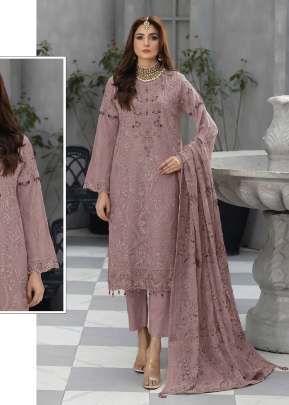 Mah E Rooh Heavy Faux Georgette With Sequence Embroidery Khatli Work Pakistani Suit Pink Color DN 4188 