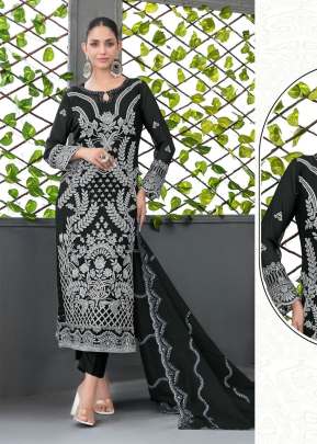 Mah E Rooh Heavy Faux Georgette With 3mm Sequence Embroidered Work & Khatli Work Pakistani Suit Black Color DN 4187