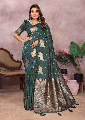 Manjari  Exclusive Summer Beautiful With Soft Work Wedding Wear Banarasi Silk Saree Light Green Color 