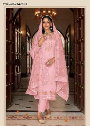 Nyra Heavy Faux Georgette With Embroidery Work Designer Suit Pink Color DN 1478
