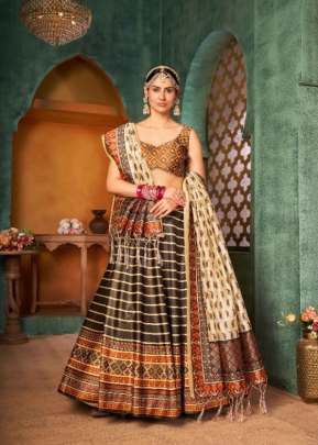 New Exclusive Printed Semi Stitched Pure Rera Silk Lehenga Choli Multi Color DN 145