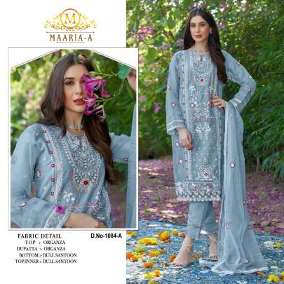 Orgenza Pakistani Suit With Embroidery Sequence Work Pakistani Maaria A DN 1084
