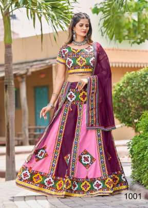 Panghat Vol 1 Designer Party Wear New Navratri Lehenga Choli Pink And Purple Color DN 1001