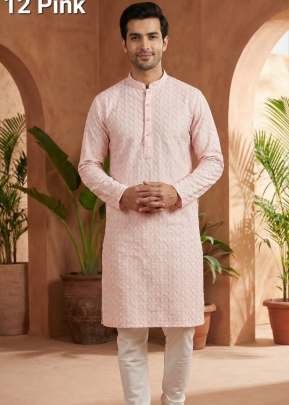  Premium Designer Kurta Pajama From New Classic Collection Pink Color DN 1001