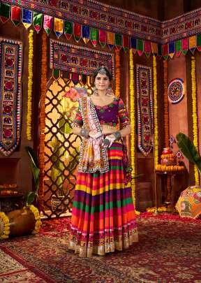 Presenting Our Exclusive Navratri Festival Collection And Muslin Print With All Over Mirror Work Chaniya Choli Multi Color 