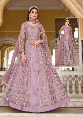 Pure Butterfly Net With Heavy Coding Work And Stone Work Anarkali Gown Pink Color SN DN 2083