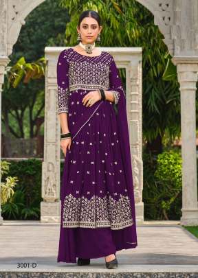 Pure Faux Georgette  Sequence Work Readymade Salwar Suit Wine Color DN 3001