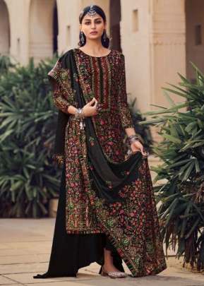 RF Velvet Vol 4 Digital Printed Winter Suit Black Color DN 2902