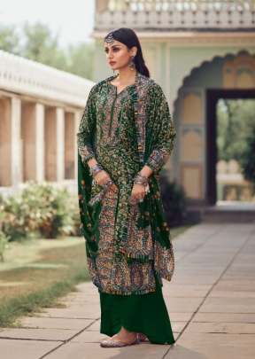 RF Velvet Vol 4 Digital Printed Winter Suit Green Color DN 2903