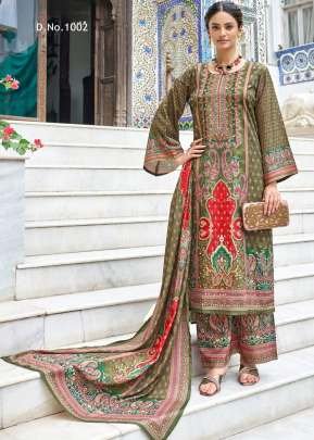 Sanaya  Readymade Pakistani Suit Style 3 Piece Kurtis Set  Mehndi Color DN 1002