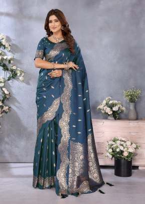 Riya Exclusive Summer Special With Beautiful Gala Weaving Soft Work Banarasi Silk Saree Rama Color 