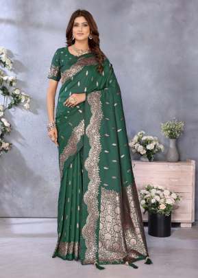 Riya Exclusive Summer Special With Beautiful Gala Weaving Soft Work Banarasi Silk Saree Light Green Color 