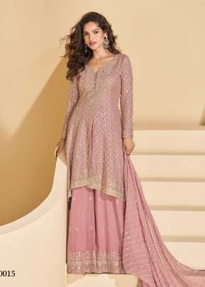 Sayuri Designer Anokhi Faux Georgette With Embroidery And Sequence With Diamond Work Palazzo Suit Light Pink Color DN 10015 