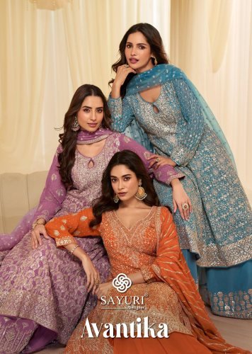 Sayuri Designer Avantika Georgette With Embroidered Zarkan Work Designer Salwar Kameez