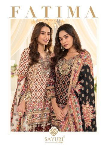 Sayuri Designer Fatima Premium Natural Crepe Silk With Hand Aari Work Top Palazzo And Dupatta Set