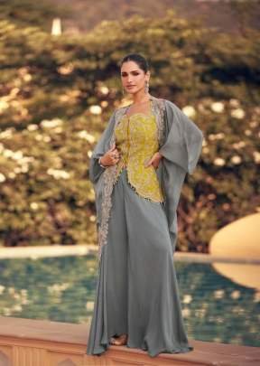 Sayuri Designer Panihari Heavy Chinon With Sequence Embroidery Work  Indo Western Collection Grey Color DN 5767