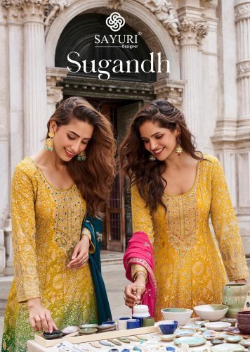 Sayuri Designer Sugandh Viscose Silk With Embroidered Work Top Bottom And Dupatta Set