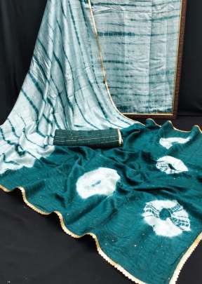 Seemaya Cotton With Beautiful Sequence Work Saree Rama Color