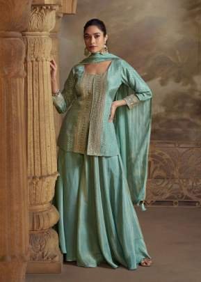 Today Presenting Sayuri Designer Zeenat viscose Simar Salwar Suit With Embroidery Work Aqua Blue DN 5822