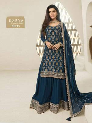 Vinay Fashion Kuleesh Karva Designer Salwar Kameez Palazzo Suit More Peach Color DN 66213