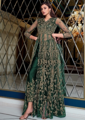 Vipul Ziana Heavy Designer Embroidered Salwar Suits DN 4621 Green