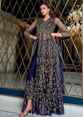 Vipul Ziana Heavy Designer Embroidered Salwar Suits DN 4621 Blue