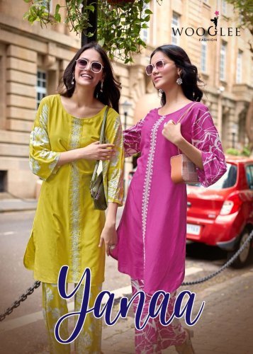Wooglee Yanaa Heavy Rayon With Thread Work Top And Bottom Collection