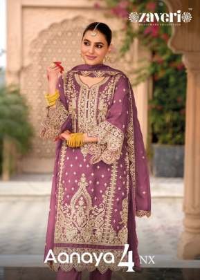 Zaveri Aanaya 4 Nx Soft Organza Ready Made Suit Collection 