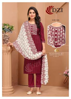 stylish cotton Readymade 3 piece Kurtis pant Dupptta with Seqance work Maroon colours